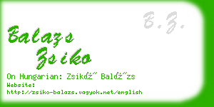 balazs zsiko business card